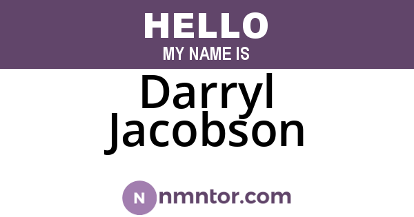 Darryl Jacobson