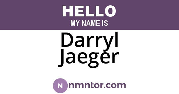 Darryl Jaeger