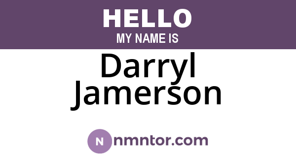 Darryl Jamerson