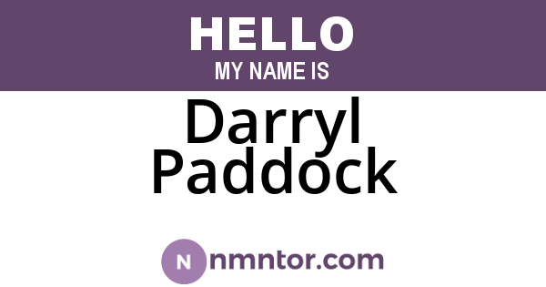 Darryl Paddock