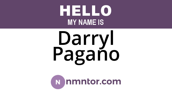 Darryl Pagano