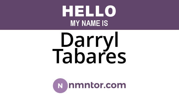 Darryl Tabares
