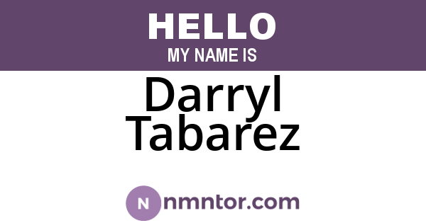 Darryl Tabarez
