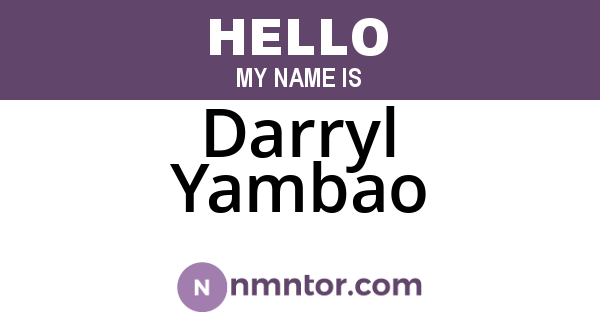 Darryl Yambao