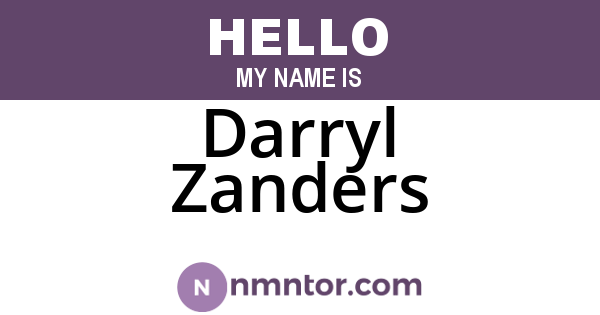 Darryl Zanders