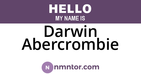 Darwin Abercrombie