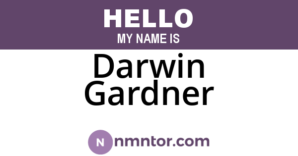 Darwin Gardner