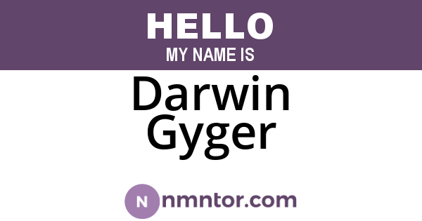 Darwin Gyger