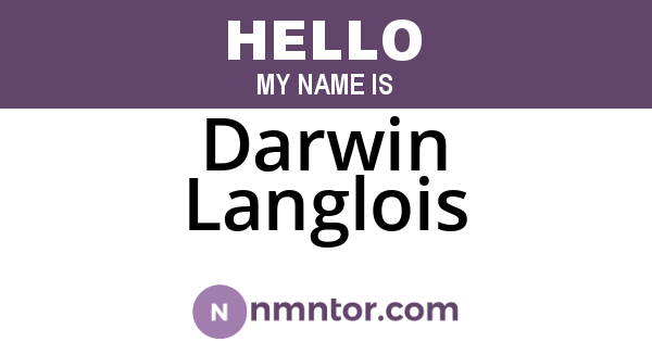 Darwin Langlois