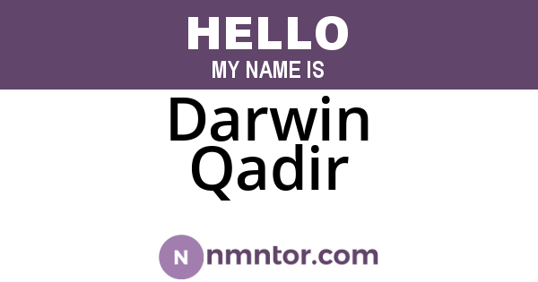 Darwin Qadir