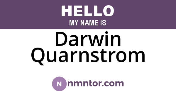 Darwin Quarnstrom