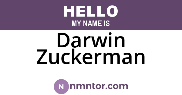 Darwin Zuckerman