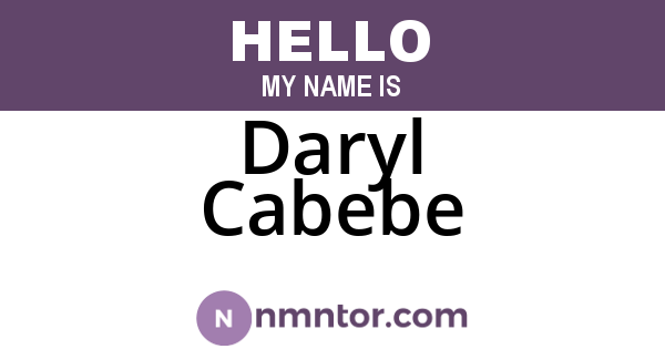 Daryl Cabebe