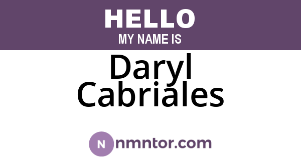 Daryl Cabriales