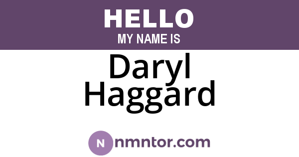 Daryl Haggard