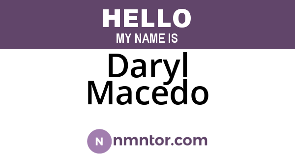 Daryl Macedo