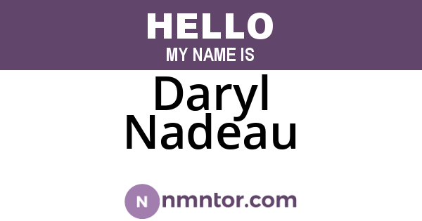 Daryl Nadeau