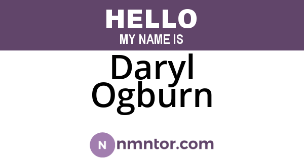 Daryl Ogburn