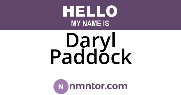 Daryl Paddock