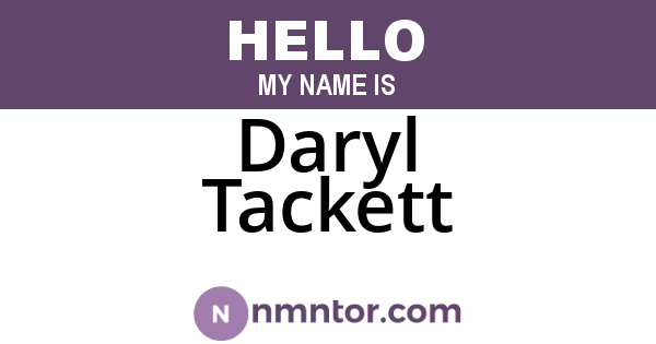 Daryl Tackett
