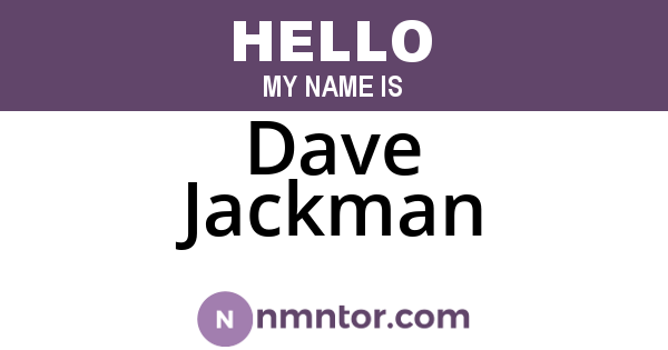 Dave Jackman