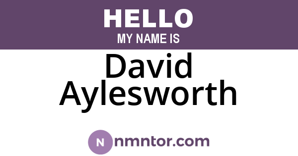 David Aylesworth