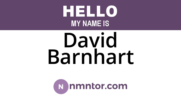 David Barnhart