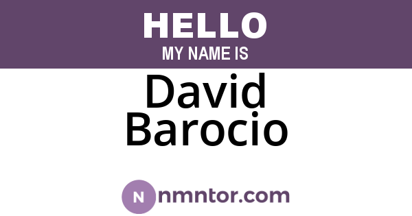 David Barocio