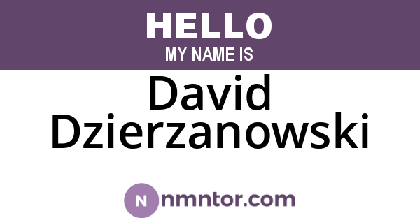 David Dzierzanowski