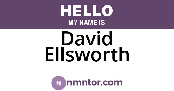 David Ellsworth