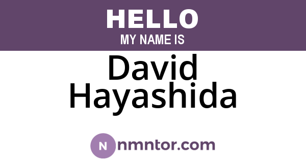 David Hayashida