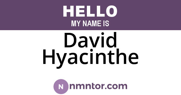 David Hyacinthe