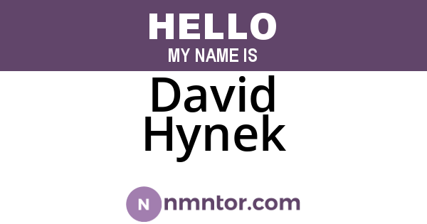 David Hynek