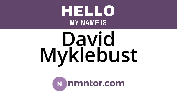 David Myklebust