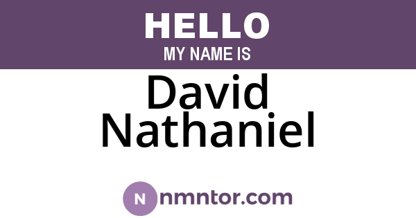David Nathaniel