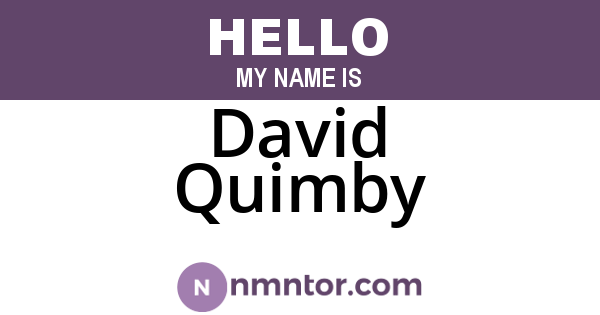 David Quimby