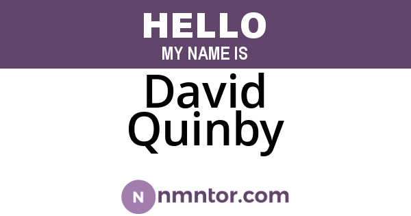 David Quinby
