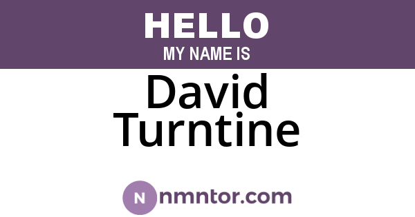 David Turntine