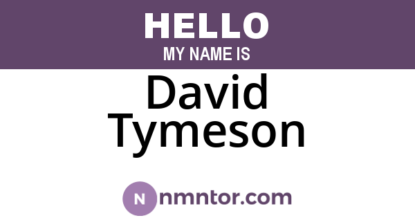David Tymeson
