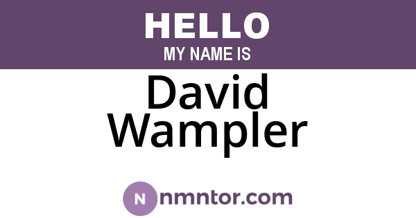 David Wampler