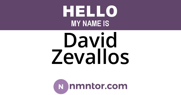 David Zevallos