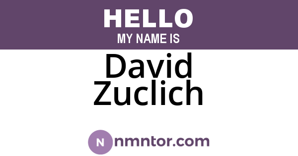 David Zuclich