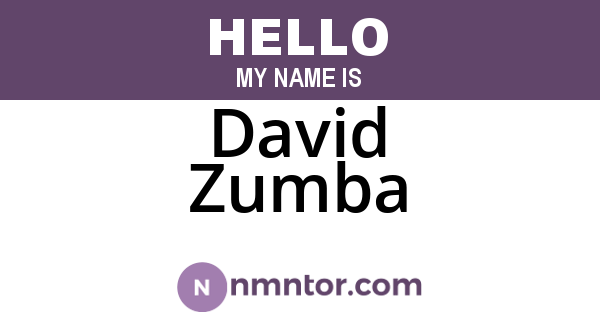 David Zumba
