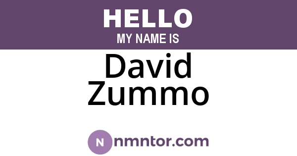 David Zummo