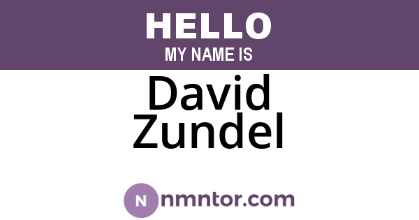 David Zundel