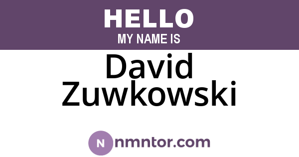 David Zuwkowski
