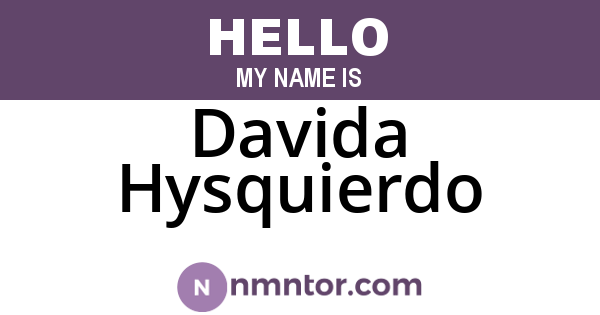 Davida Hysquierdo