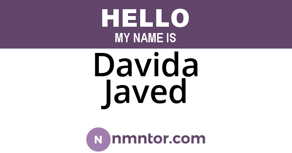 Davida Javed