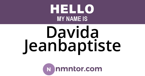 Davida Jeanbaptiste