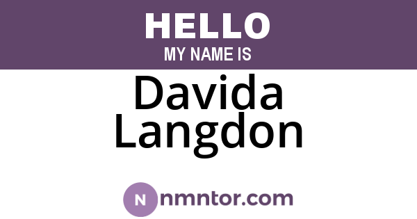 Davida Langdon